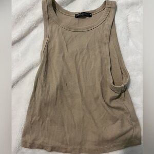 Tan tank from Zara #tan #tank #summer #zara